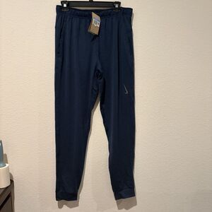 NWT Mens Nike Yoga Sweatpants Pants Dri Fit Jogger Standard Fit Heather Blue-MED